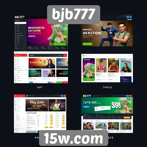 Evolução do design da interface no site bjb777